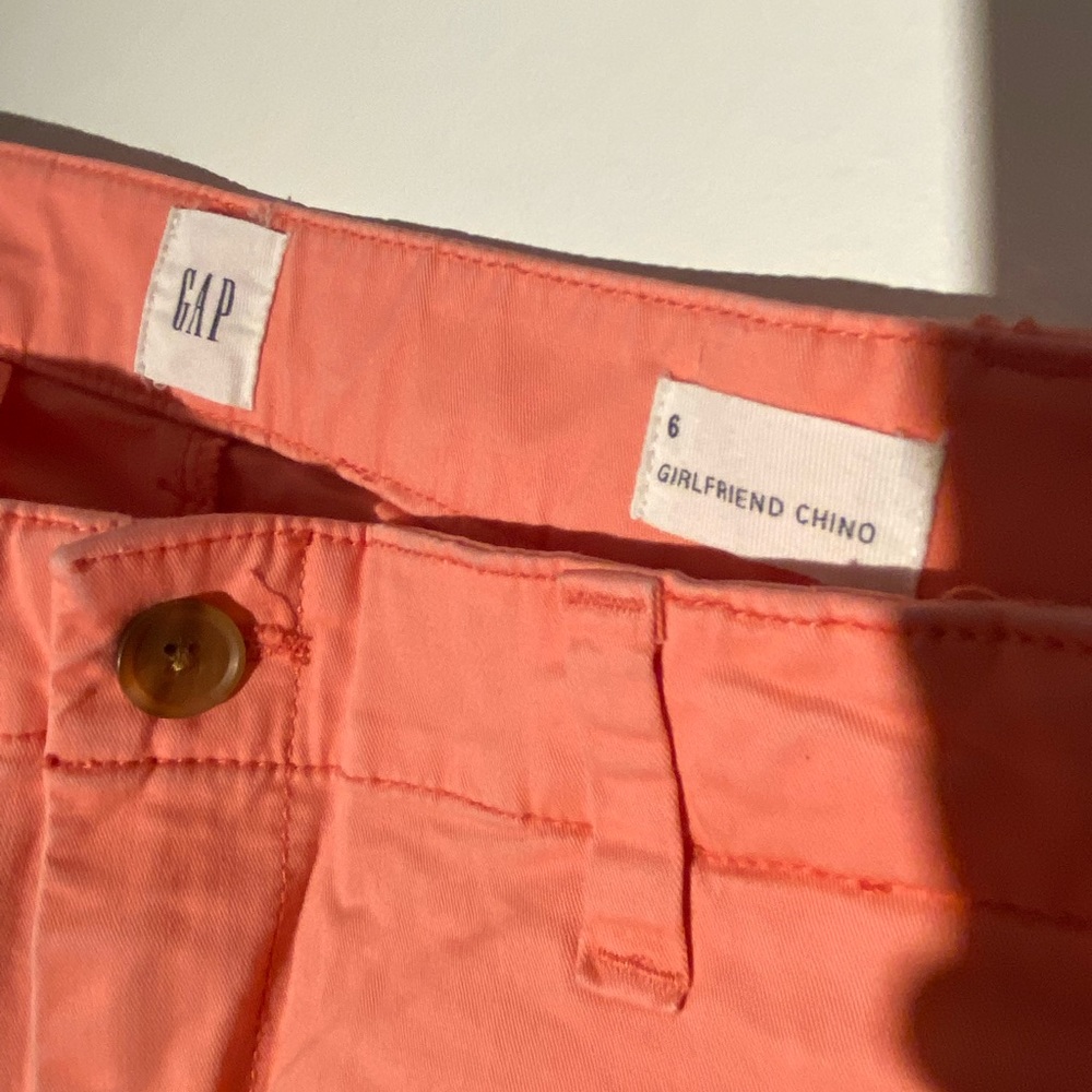 BRAND NEW GAP Coral Girlfriend Chino Straight Pants